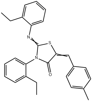 353476-13-8 3-(2-ethylphenyl)-2-[(2-ethylphenyl)imino]-5-(4-methylbenzylidene)-1,3-thiazolidin-4-one