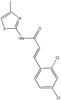 3-(2,4-dichlorophenyl)-N-(4-methyl-1,3-thiazol-2-yl)acrylamide Structure
