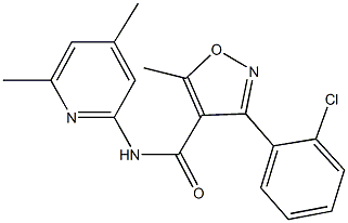 3-(2-chlorophenyl)-N-(4,6-dimethyl-2-pyridinyl)-5-methyl-4-isoxazolecarboxamide|