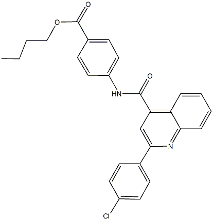 butyl 4-({[2-(4-chlorophenyl)-4-quinolinyl]carbonyl}amino)benzoate|