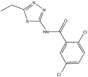 2,5-dichloro-N-(5-ethyl-1,3,4-thiadiazol-2-yl)benzamide 化学構造式