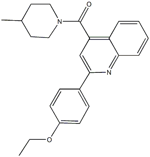 2-(4-ethoxyphenyl)-4-[(4-methyl-1-piperidinyl)carbonyl]quinoline Struktur