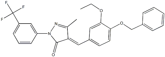 353477-15-3 4-[4-(benzyloxy)-3-ethoxybenzylidene]-5-methyl-2-[3-(trifluoromethyl)phenyl]-2,4-dihydro-3H-pyrazol-3-one