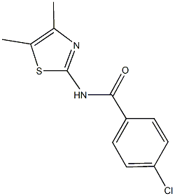 4-chloro-N-(4,5-dimethyl-1,3-thiazol-2-yl)benzamide 结构式