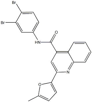 N-(3,4-dibromophenyl)-2-(5-methyl-2-furyl)-4-quinolinecarboxamide Structure