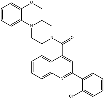 2-(2-chlorophenyl)-4-{[4-(2-methoxyphenyl)-1-piperazinyl]carbonyl}quinoline,353477-29-9,结构式