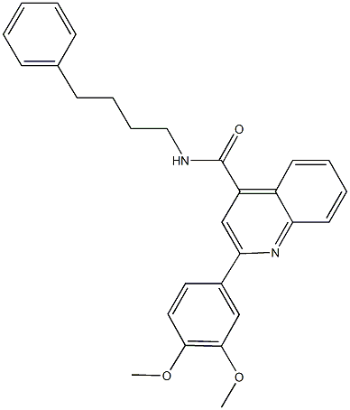 353477-38-0 2-(3,4-dimethoxyphenyl)-N-(4-phenylbutyl)-4-quinolinecarboxamide
