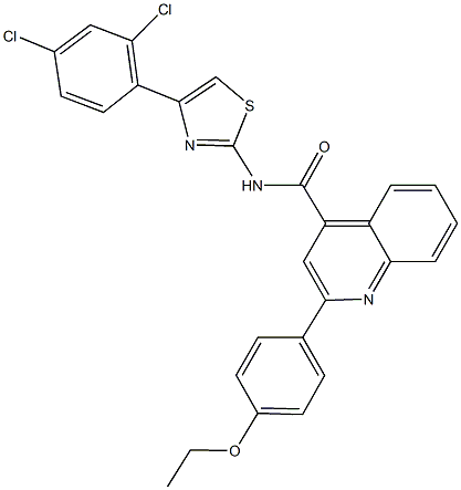 N-[4-(2,4-dichlorophenyl)-1,3-thiazol-2-yl]-2-(4-ethoxyphenyl)-4-quinolinecarboxamide Structure