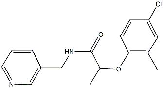 2-(4-chloro-2-methylphenoxy)-N-(3-pyridinylmethyl)propanamide 结构式