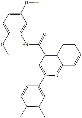 N-(2,5-dimethoxyphenyl)-2-(3,4-dimethylphenyl)-4-quinolinecarboxamide 化学構造式