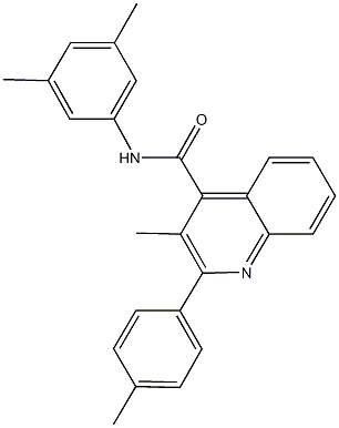 N-(3,5-dimethylphenyl)-3-methyl-2-(4-methylphenyl)-4-quinolinecarboxamide,353477-82-4,结构式