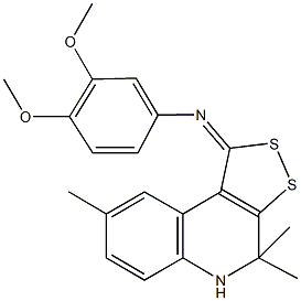 353477-90-4 N-(3,4-dimethoxyphenyl)-N-(4,4,8-trimethyl-4,5-dihydro-1H-[1,2]dithiolo[3,4-c]quinolin-1-ylidene)amine