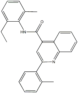 N-(2-ethyl-6-methylphenyl)-2-(2-methylphenyl)-4-quinolinecarboxamide Struktur