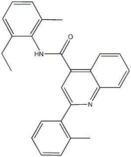 N-(2-ethyl-6-methylphenyl)-2-(2-methylphenyl)-4-quinolinecarboxamide Structure