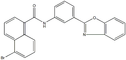 N-[3-(1,3-benzoxazol-2-yl)phenyl]-5-bromo-1-naphthamide Structure