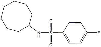 N-cyclooctyl-4-fluorobenzenesulfonamide,353478-38-3,结构式