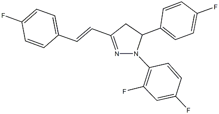 1-(2,4-difluorophenyl)-5-(4-fluorophenyl)-3-[2-(4-fluorophenyl)vinyl]-4,5-dihydro-1H-pyrazole|