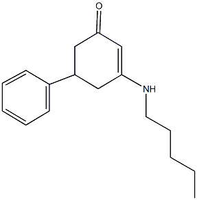 3-(pentylamino)-5-phenyl-2-cyclohexen-1-one Struktur