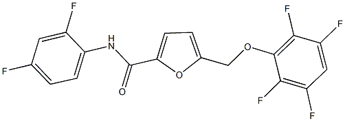N-(2,4-difluorophenyl)-5-[(2,3,5,6-tetrafluorophenoxy)methyl]-2-furamide|