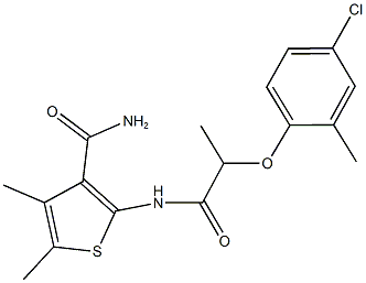 353479-53-5 2-{[2-(4-chloro-2-methylphenoxy)propanoyl]amino}-4,5-dimethyl-3-thiophenecarboxamide