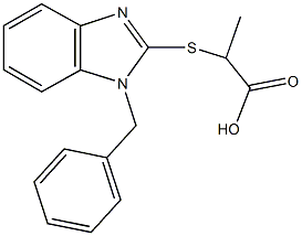 2-[(1-benzyl-1H-benzimidazol-2-yl)sulfanyl]propanoic acid Structure