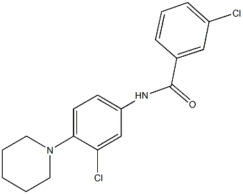 3-chloro-N-[3-chloro-4-(1-piperidinyl)phenyl]benzamide Structure