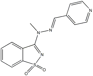 isonicotinaldehyde (1,1-dioxido-1,2-benzisothiazol-3-yl)(methyl)hydrazone Structure