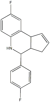 8-fluoro-4-(4-fluorophenyl)-3a,4,5,9b-tetrahydro-3H-cyclopenta[c]quinoline,353483-88-2,结构式
