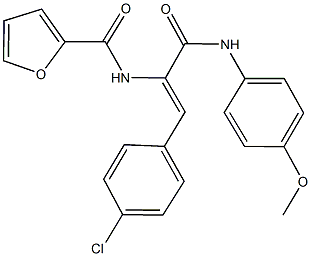 N-{2-(4-chlorophenyl)-1-[(4-methoxyanilino)carbonyl]vinyl}-2-furamide 结构式