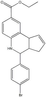 ethyl 4-(4-bromophenyl)-3a,4,5,9b-tetrahydro-3H-cyclopenta[c]quinoline-8-carboxylate Structure