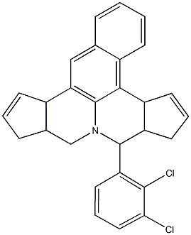 8-(2,3-dichlorophenyl)-4c,7,7a,8,10,10a,11,13a-octahydrobenzo[f]cyclopenta[c]cyclopenta[4,5]pyrido[3,2,1-ij]quinoline,353484-17-0,结构式