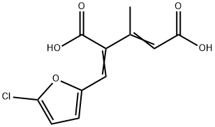 4-[(5-chloro-2-furyl)methylene]-3-methyl-2-pentenedioic acid,353487-15-7,结构式