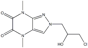 2-(3-chloro-2-hydroxypropyl)-4,7-dimethyl-2H-pyrazolo[3,4-b]pyrazine-5,6(4H,7H)-dione Structure