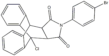 17-(4-bromophenyl)-1-chloro-17-azapentacyclo[6.6.5.0~2,7~.0~9,14~.0~15,19~]nonadeca-2,4,6,9,11,13-hexaene-16,18-dione 结构式