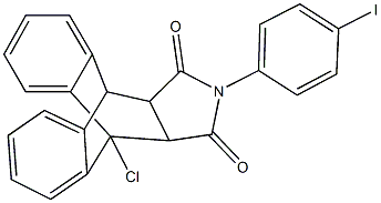 1-chloro-17-(4-iodophenyl)-17-azapentacyclo[6.6.5.0~2,7~.0~9,14~.0~15,19~]nonadeca-2,4,6,9,11,13-hexaene-16,18-dione|