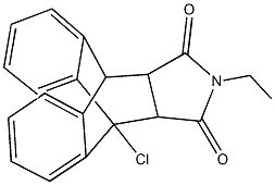 1-chloro-17-ethyl-17-azapentacyclo[6.6.5.0~2,7~.0~9,14~.0~15,19~]nonadeca-2,4,6,9,11,13-hexaene-16,18-dione 化学構造式