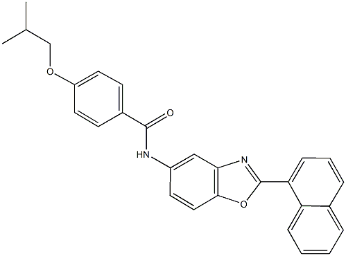 4-isobutoxy-N-[2-(1-naphthyl)-1,3-benzoxazol-5-yl]benzamide Struktur