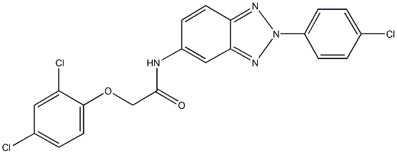 N-[2-(4-chlorophenyl)-2H-1,2,3-benzotriazol-5-yl]-2-(2,4-dichlorophenoxy)acetamide Structure