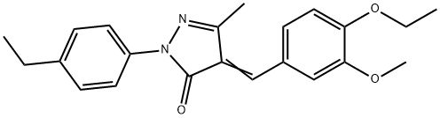 4-(4-ethoxy-3-methoxybenzylidene)-2-(4-ethylphenyl)-5-methyl-2,4-dihydro-3H-pyrazol-3-one Structure