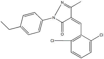 4-(2,6-dichlorobenzylidene)-2-(4-ethylphenyl)-5-methyl-2,4-dihydro-3H-pyrazol-3-one Structure