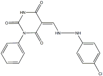 353488-72-9 5-{[2-(4-chlorophenyl)hydrazino]methylene}-1-phenyl-2,4,6(1H,3H,5H)-pyrimidinetrione