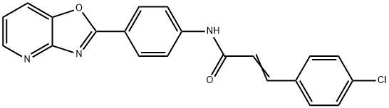 3-(4-chlorophenyl)-N-(4-[1,3]oxazolo[4,5-b]pyridin-2-ylphenyl)acrylamide,353489-07-3,结构式