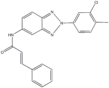 N-[2-(3-chloro-4-methylphenyl)-2H-1,2,3-benzotriazol-5-yl]-3-phenylacrylamide 化学構造式