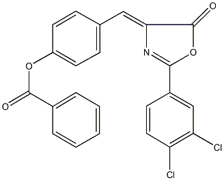 4-[(2-(3,4-dichlorophenyl)-5-oxo-1,3-oxazol-4(5H)-ylidene)methyl]phenyl benzoate|