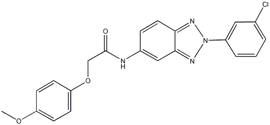 N-[2-(3-chlorophenyl)-2H-1,2,3-benzotriazol-5-yl]-2-(4-methoxyphenoxy)acetamide Struktur