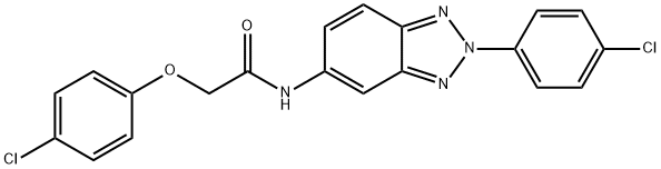 2-(4-chlorophenoxy)-N-[2-(4-chlorophenyl)-2H-1,2,3-benzotriazol-5-yl]acetamide Structure