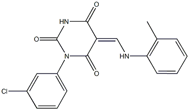 1-(3-chlorophenyl)-5-(2-toluidinomethylene)-2,4,6(1H,3H,5H)-pyrimidinetrione|