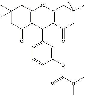 353500-05-7 3-(3,3,6,6-tetramethyl-1,8-dioxo-2,3,4,5,6,7,8,9-octahydro-1H-xanthen-9-yl)phenyl dimethylcarbamate