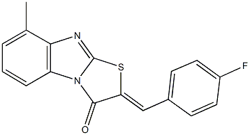 2-(4-fluorobenzylidene)-8-methyl[1,3]thiazolo[3,2-a]benzimidazol-3(2H)-one,353500-09-1,结构式