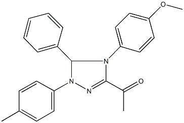 1-[4-(4-methoxyphenyl)-1-(4-methylphenyl)-5-phenyl-4,5-dihydro-1H-1,2,4-triazol-3-yl]ethanone Structure